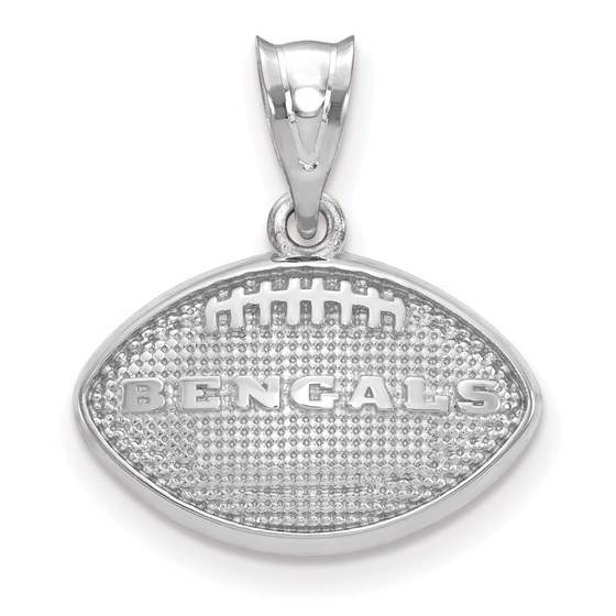 Sterling Silver Cincinnati Bengals Football with Logo Pendant Sterling Silver Cincinnati Bengals Football with Logo Pendant